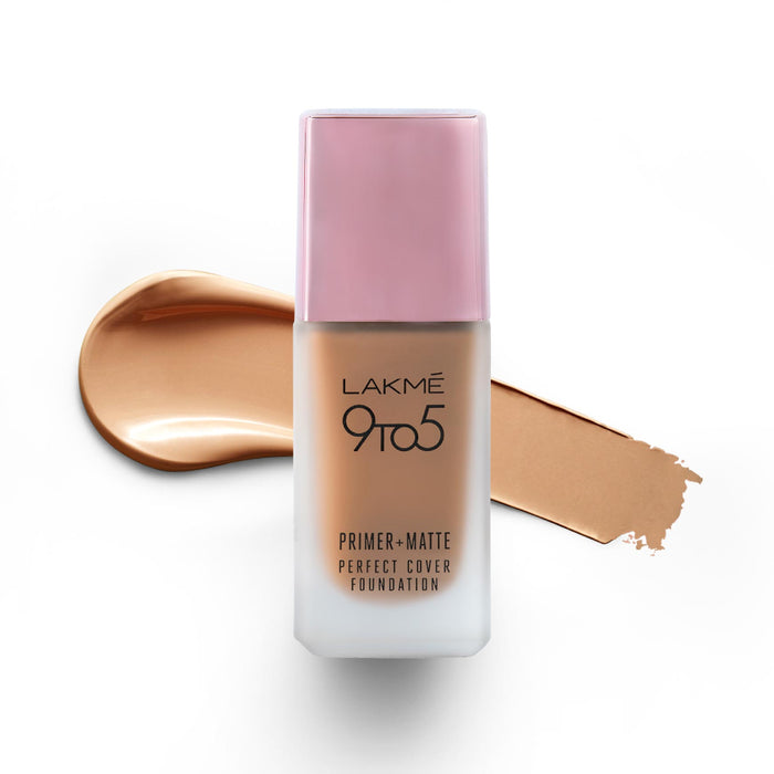 Lakmé 9 To 5 Primer + Matte Perfect Cover Foundation - C300 Cool Cinnamon