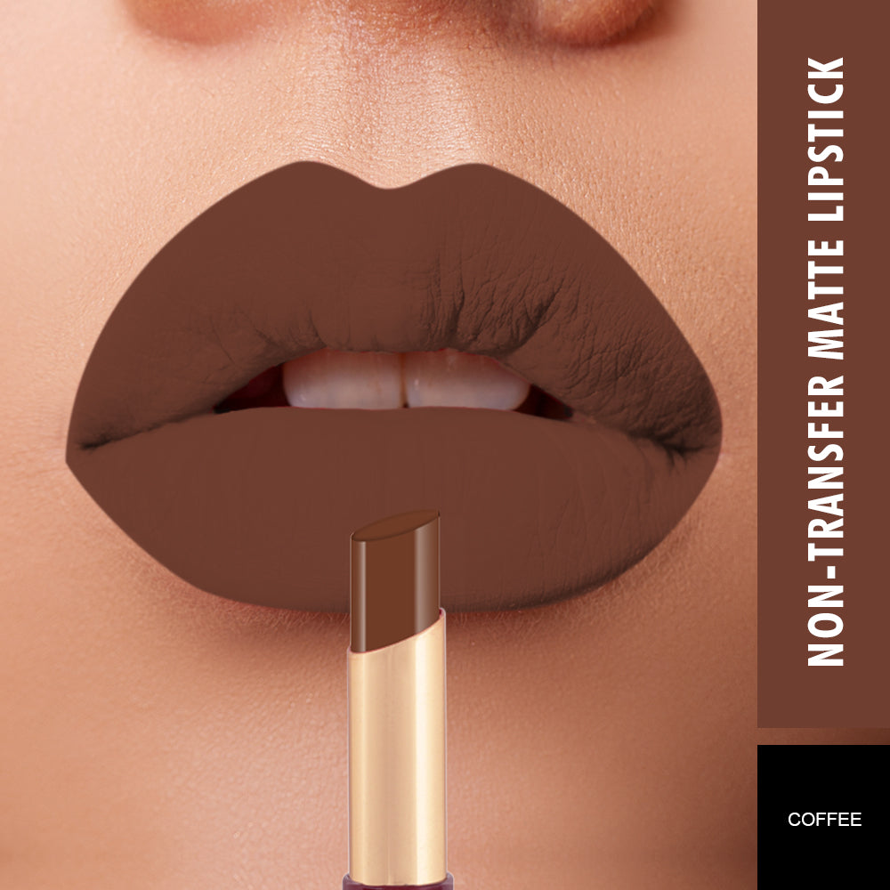 Swiss Beauty Non-transfer Matte Lipstick COFFEE