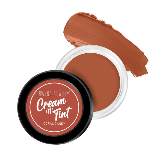 Swiss Beauty 3-in-1 Lip and Cheek Cream N' Tint CORAL CANDY