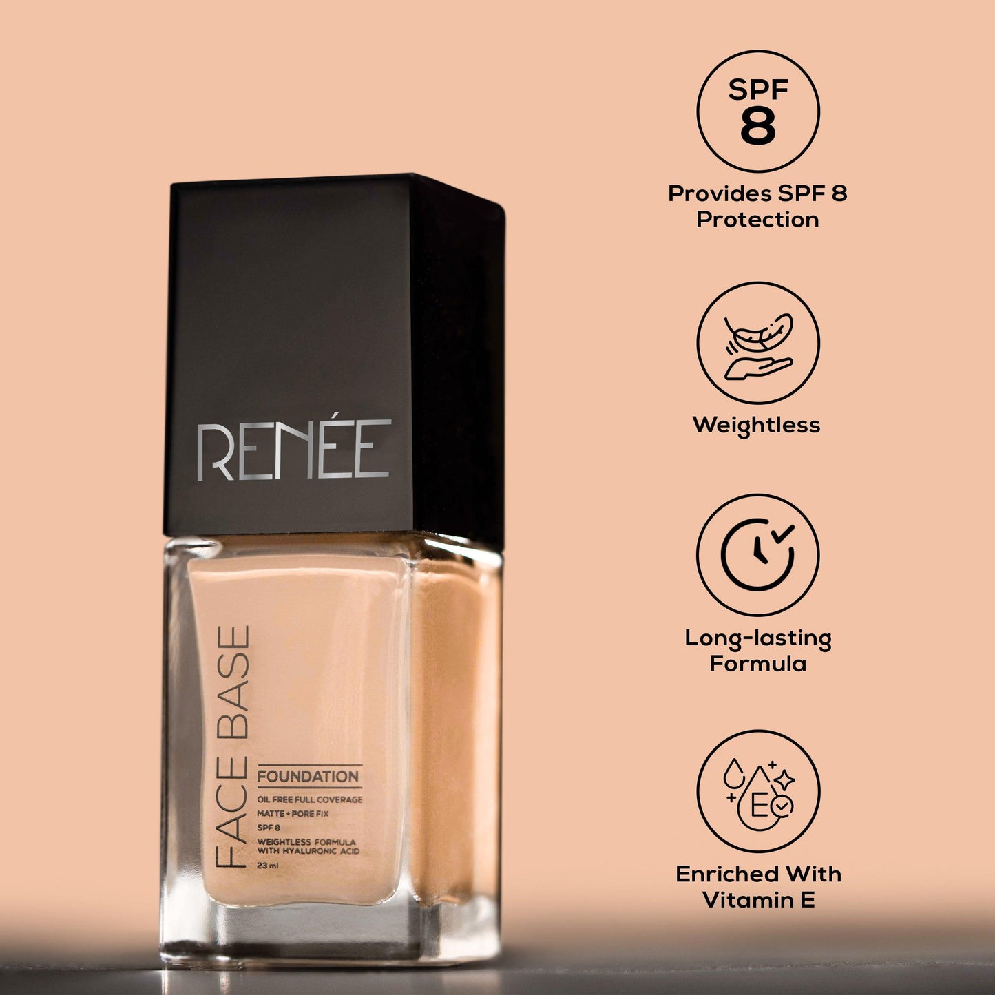 Renee Face Base Liquid Foundation 23ml - Cappuccino