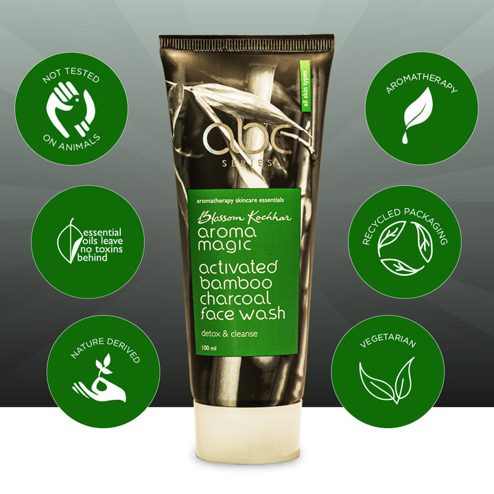 Aroma Magic Activated Bamboo Charcoal Face Wash -100ml