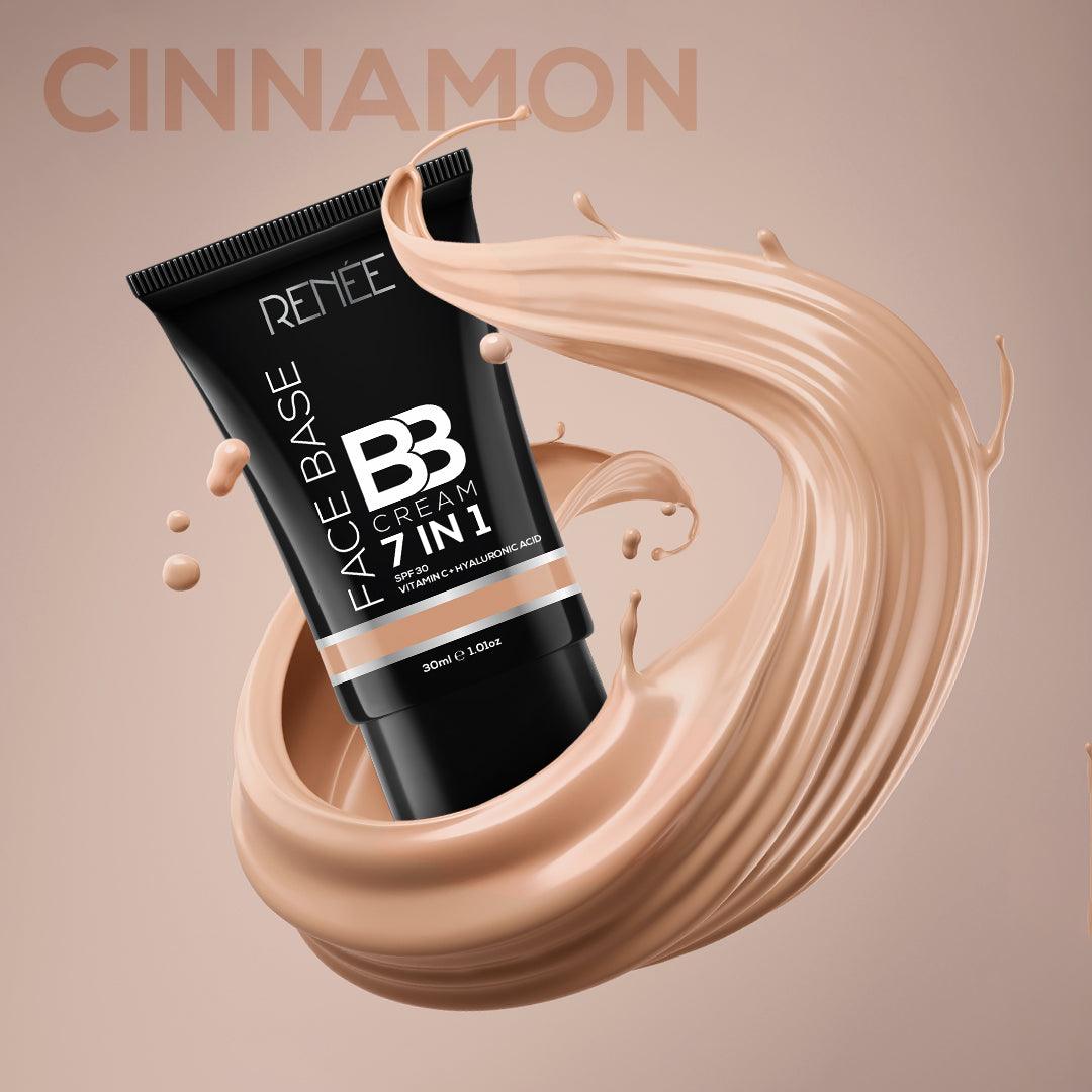 Renee Face Base BB Cream 7 In 1, 30ml - B04 Cinnamon