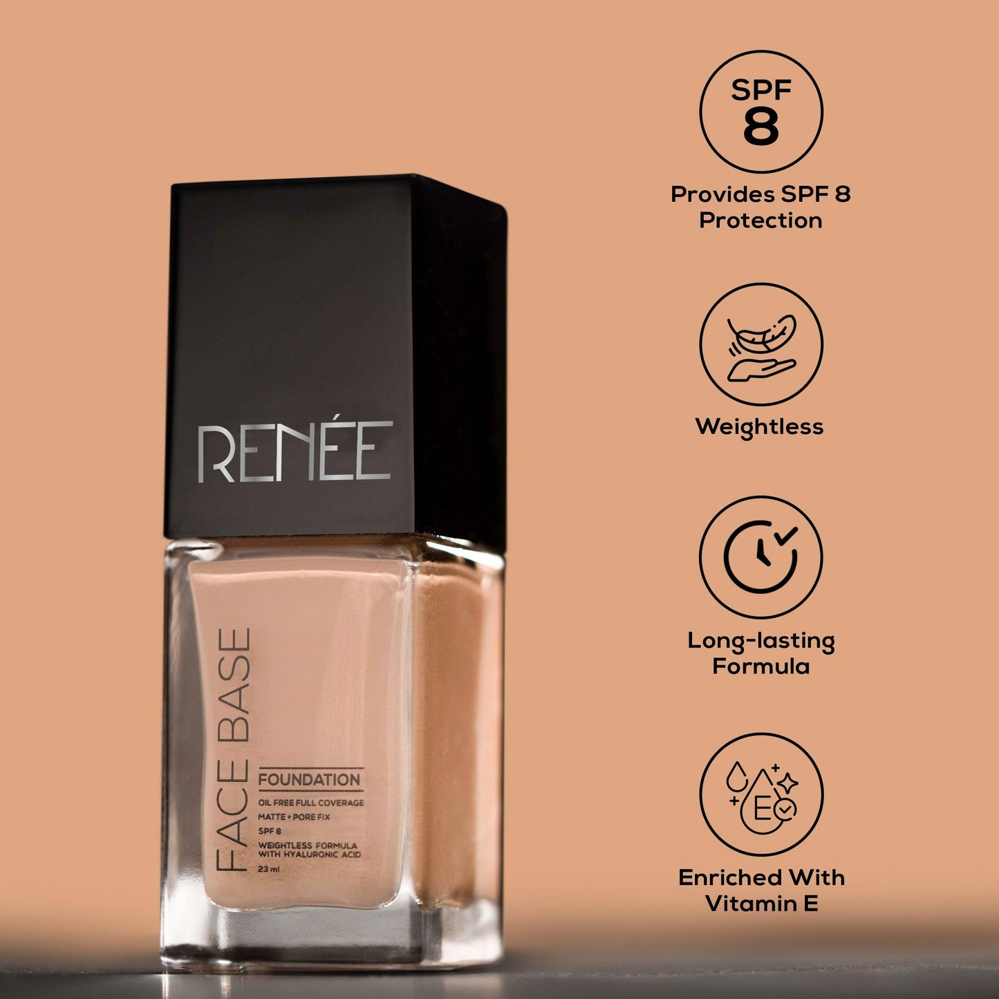 Renee Face Base Liquid Foundation 23ml - Coffee