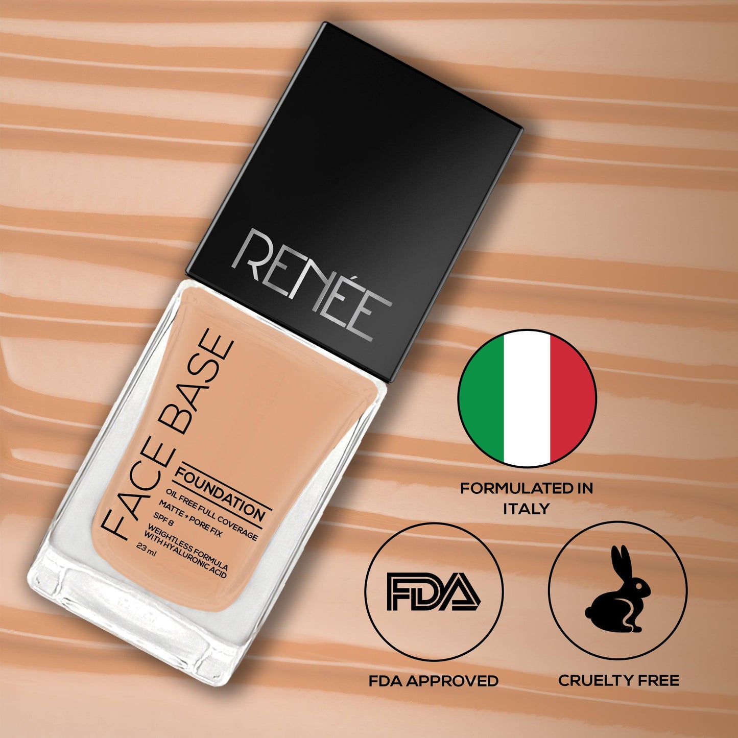 Renee Face Base Liquid Foundation 23ml - Coffee