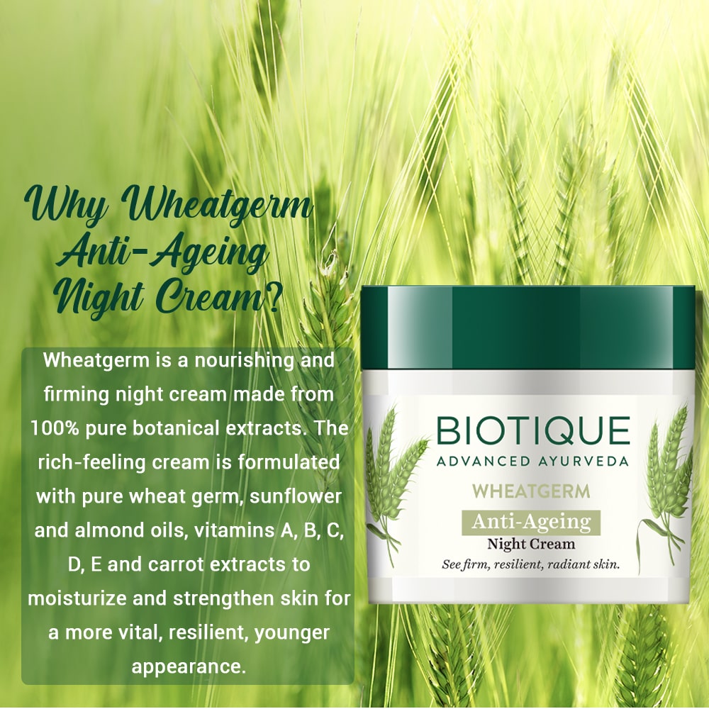 Biotique Wheatgerm Anti-Ageing Night Cream 50g