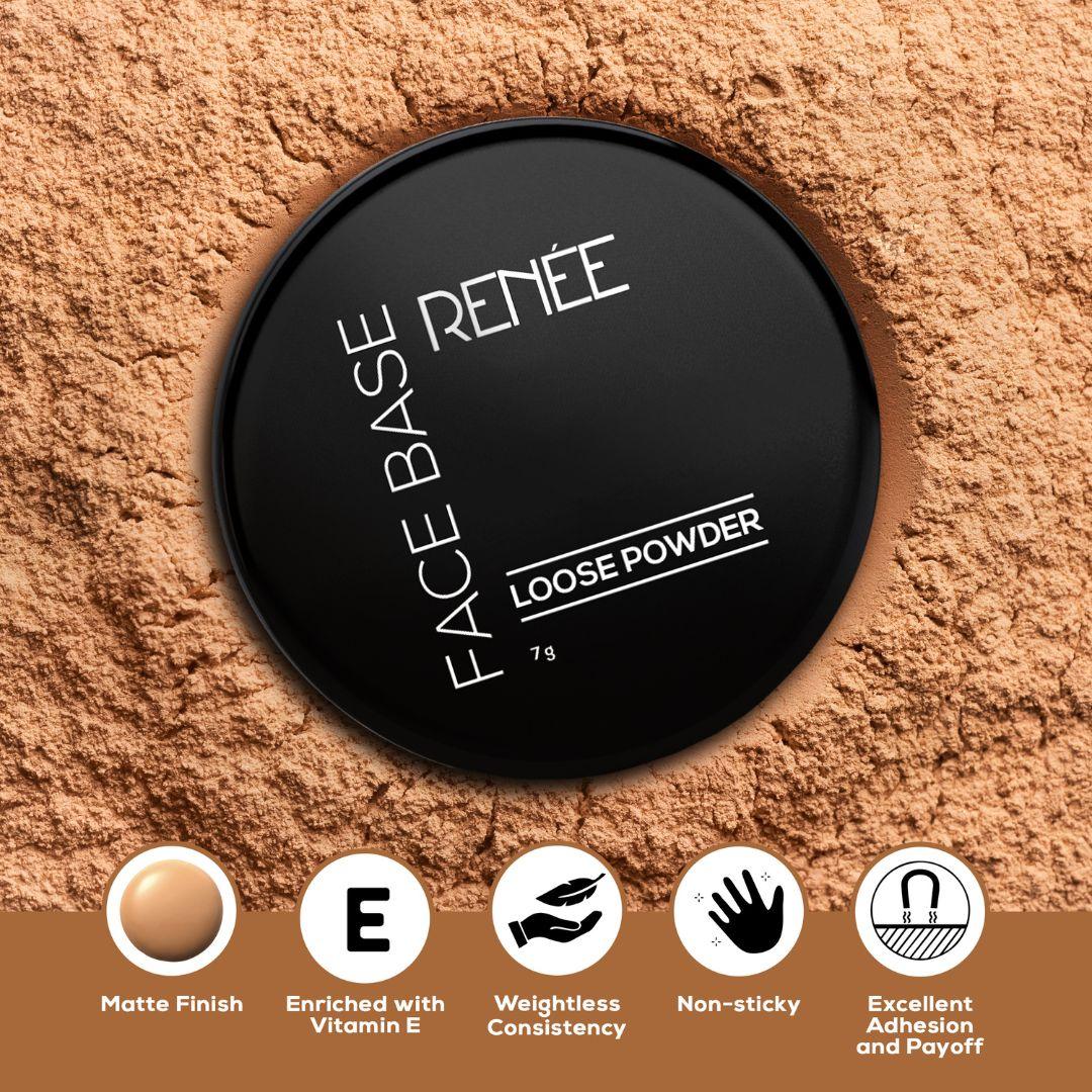 Renee Face Base Loose Powder 7gm - Deep Beige