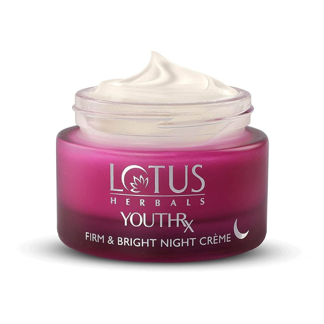 Lotus Herbals YouthRx Firm & Bright Night Cream | Bakuchiol Retinol & Vitamin C | Anti Ageing & Brightening | 50g