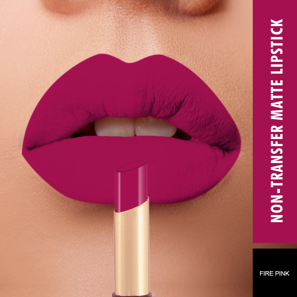 Swiss Beauty Non-transfer Matte Lipstick FIRE PINK