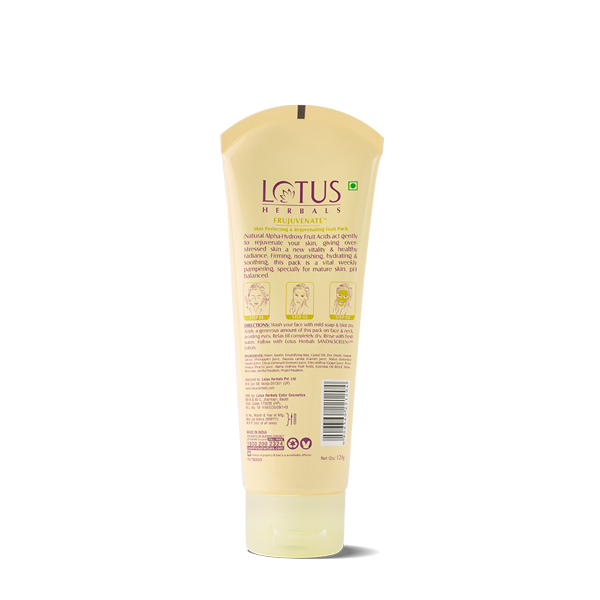 Lotus Herbals Frujuvenate Skin Perfecting & Rejuvenating Fruit Pack - 120g