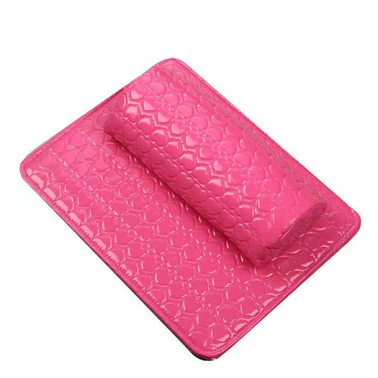 Full Set Professional Hand Cushion Holder Soft PU Leather Sponge Arm Rest Love Heart Design Nail Pillow Manicure Art Supplies