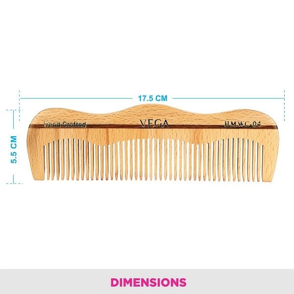 Vega Grooming Wooden Comb - HMWC-04