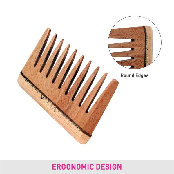 Vega Wide Tooth Wooden Comb - HMWC-05