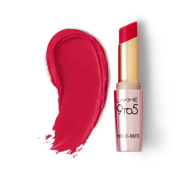 Lakmé 9 To 5 Primer + Matte Lip Color - Iconic Red