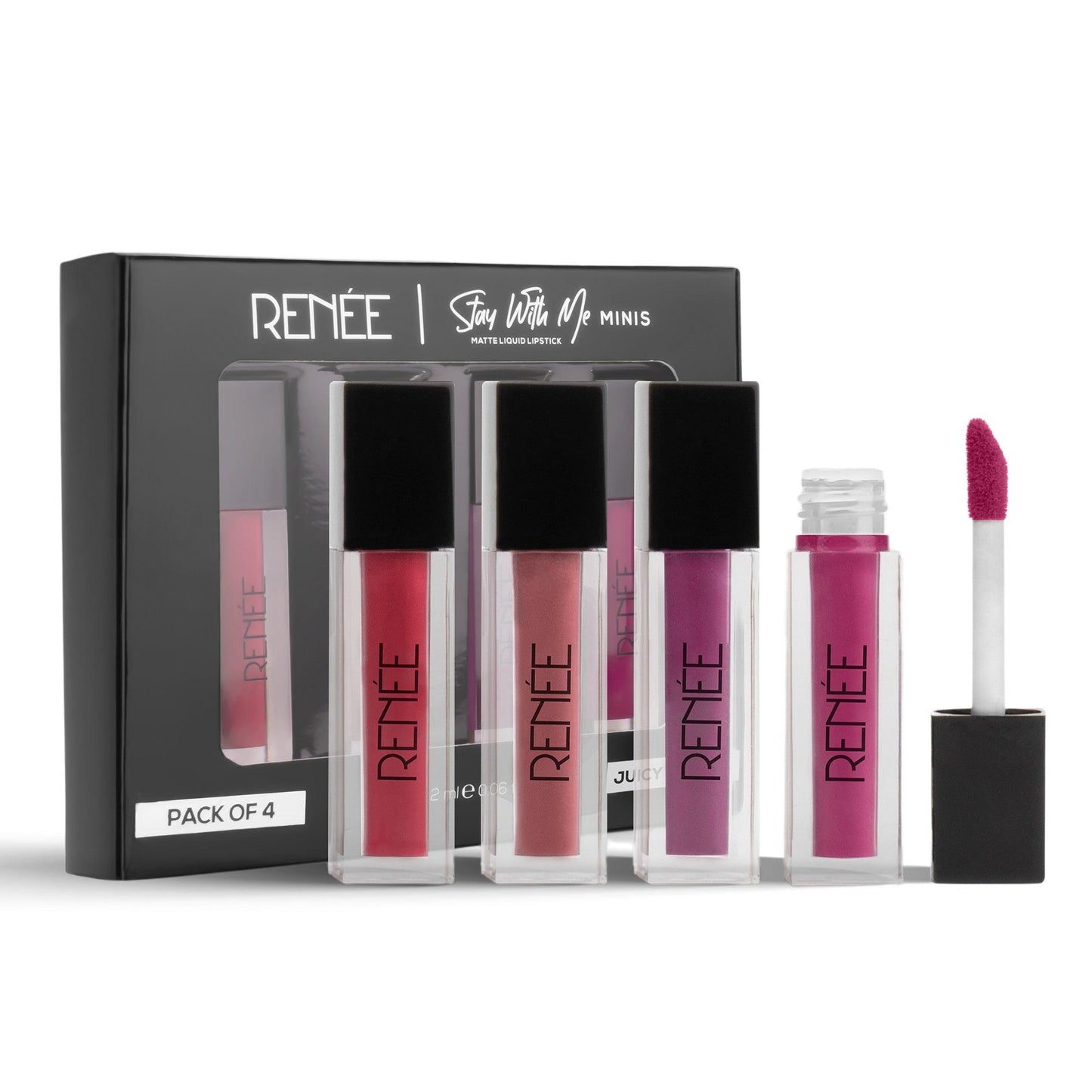 RENEE Stay With Me Minis Matte Liquid Lipsticks Combo Of 4