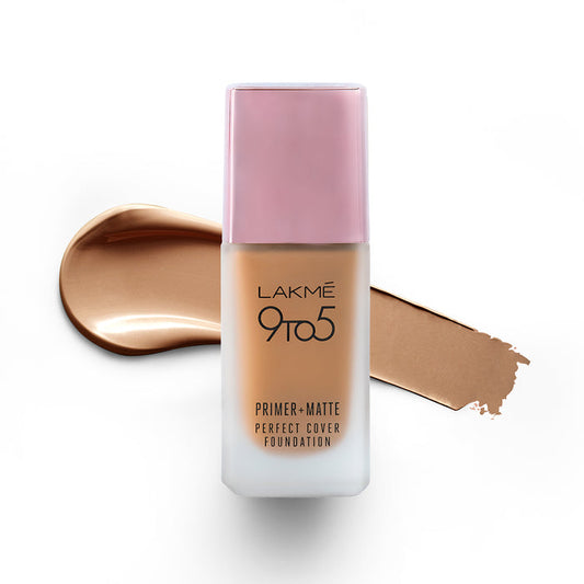 Lakmé 9 To 5 Primer + Matte Perfect Cover Foundation - N340 Neutral Almond