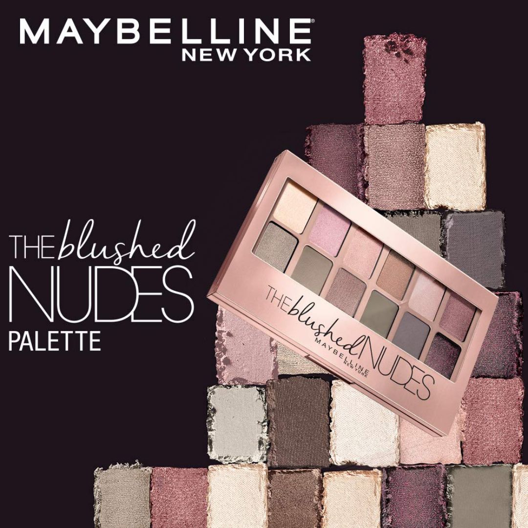 Maybelline New York The Blushed Nudes Palette (Eyesshadow) Shimmery Finish