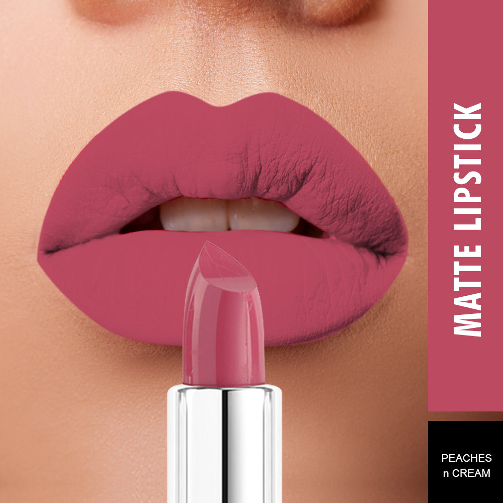 Swiss Beauty Pure Matte Lipstick PEACHES-&-CREAM