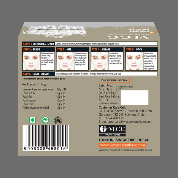 VLCC Pearl Single Facial Kit - 60gm