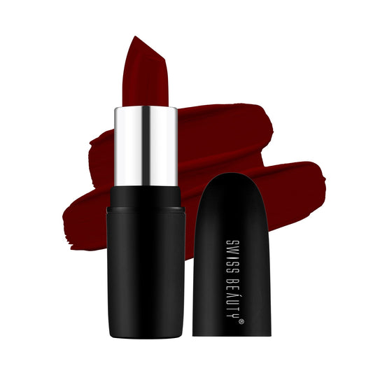 Swiss Beauty Pure Matte Lipstick RED-WINE