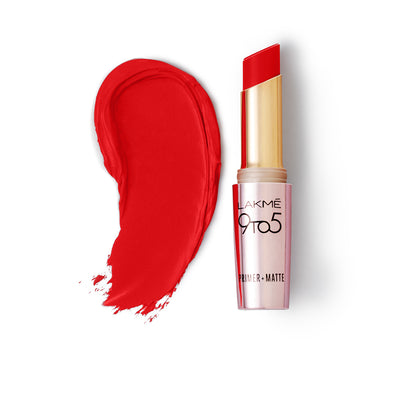 Lakmé 9 To 5 Primer + Matte Lip Color - Red Twist