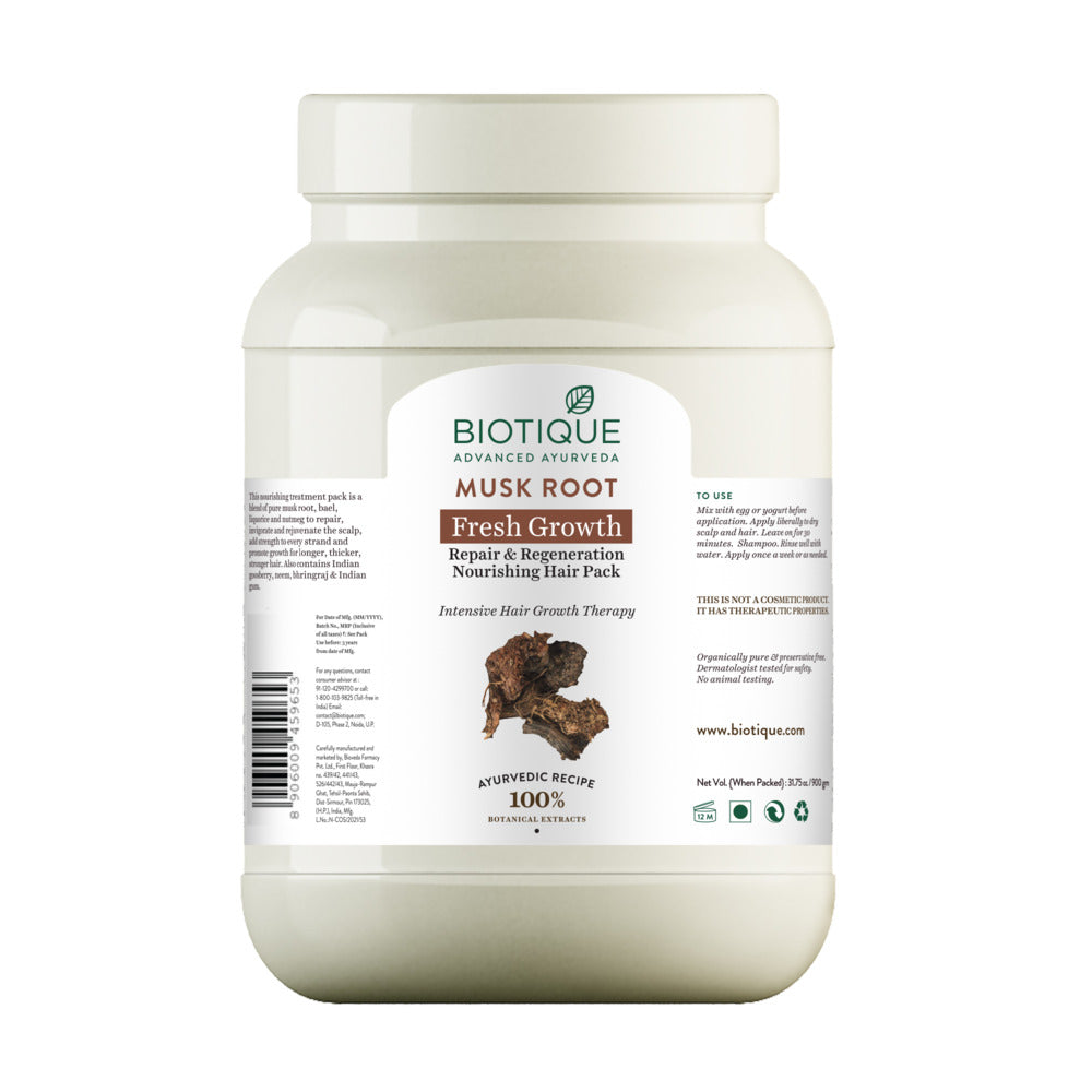 Biotique Musk Root Repair & Regeneration Nourishing Hair Pack 230gm