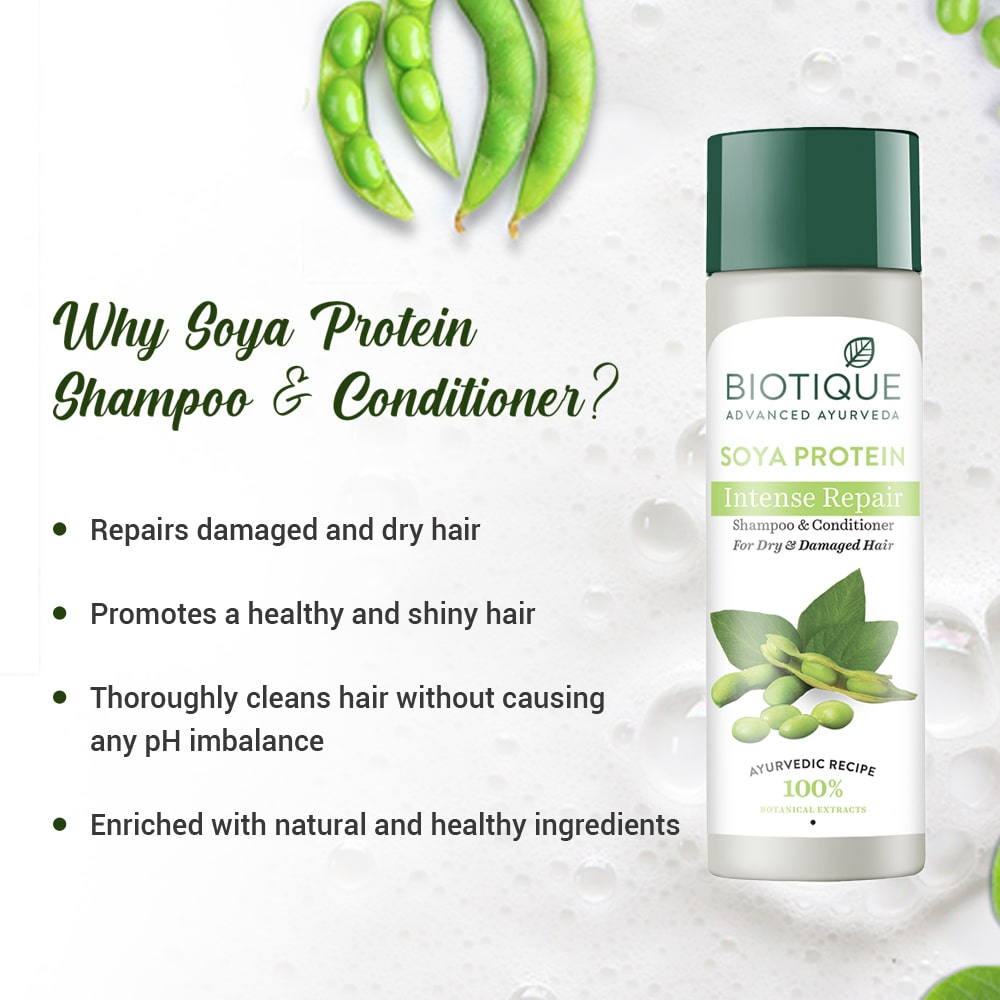 Biotique Soya Protein Intense Repair Shampoo & Conditioner 190ml