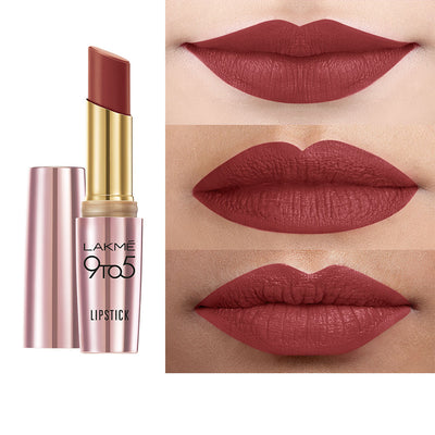 Lakmé 9 To 5 Primer + Matte Lip Color - Roseatte Red