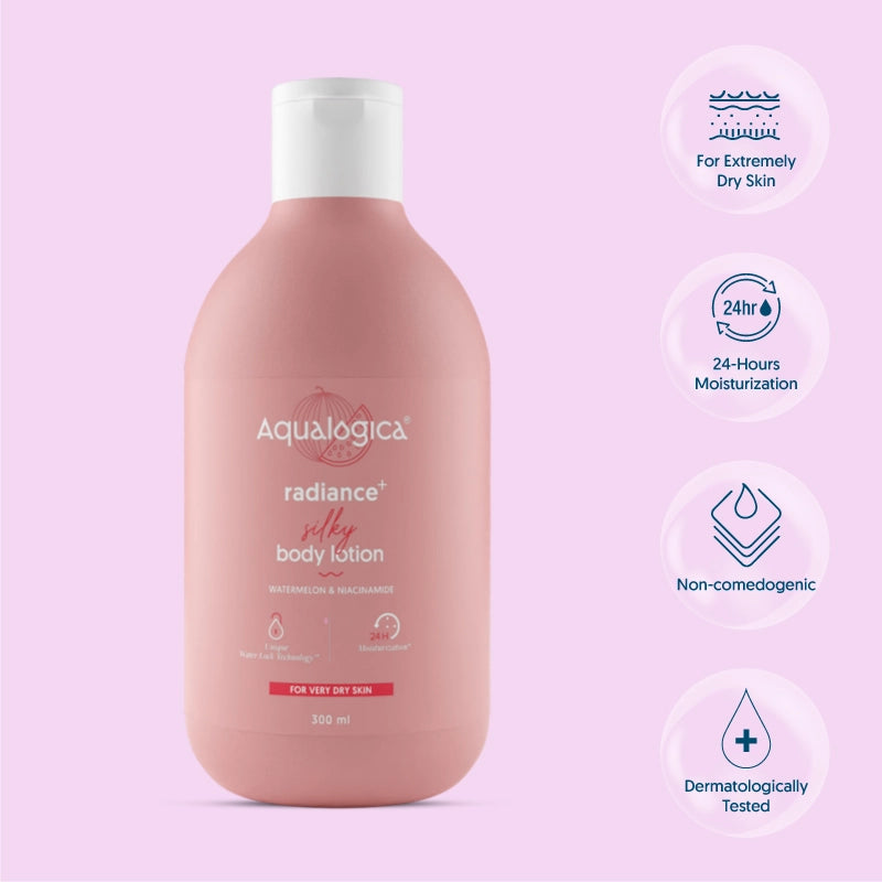 Aqualogica Radiance+ Silky Body Lotion 300 ml