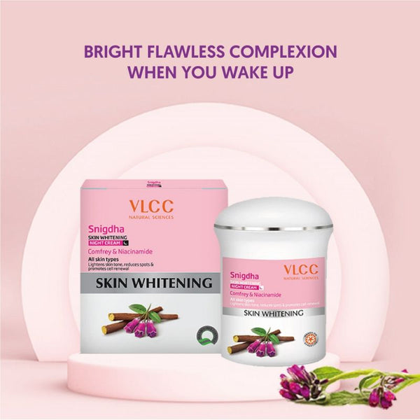 VLCC Snigdha Skin Whitening Night Cream - 50gm