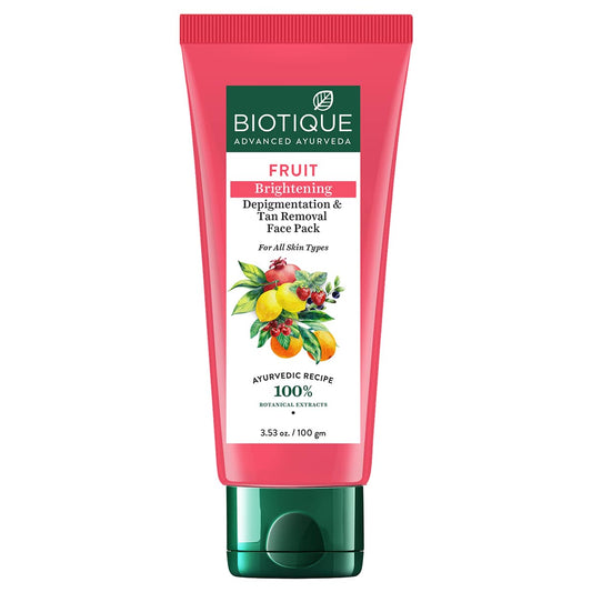 Biotique Fruit Brightening Depigmentation & Tan Removal Face Pack 50ml