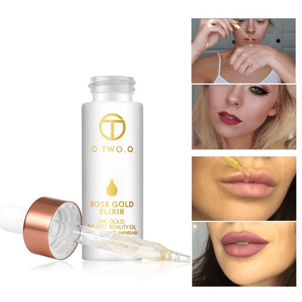 O.TWO.O Rose Gold Elixir 24k Gold Infused Beauty Oil (15ml)