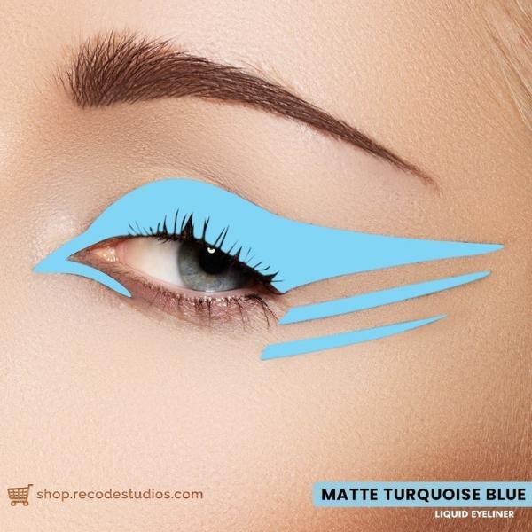 RECODE STUDIO Matte Blue Liquid Eyeliner (5ml)