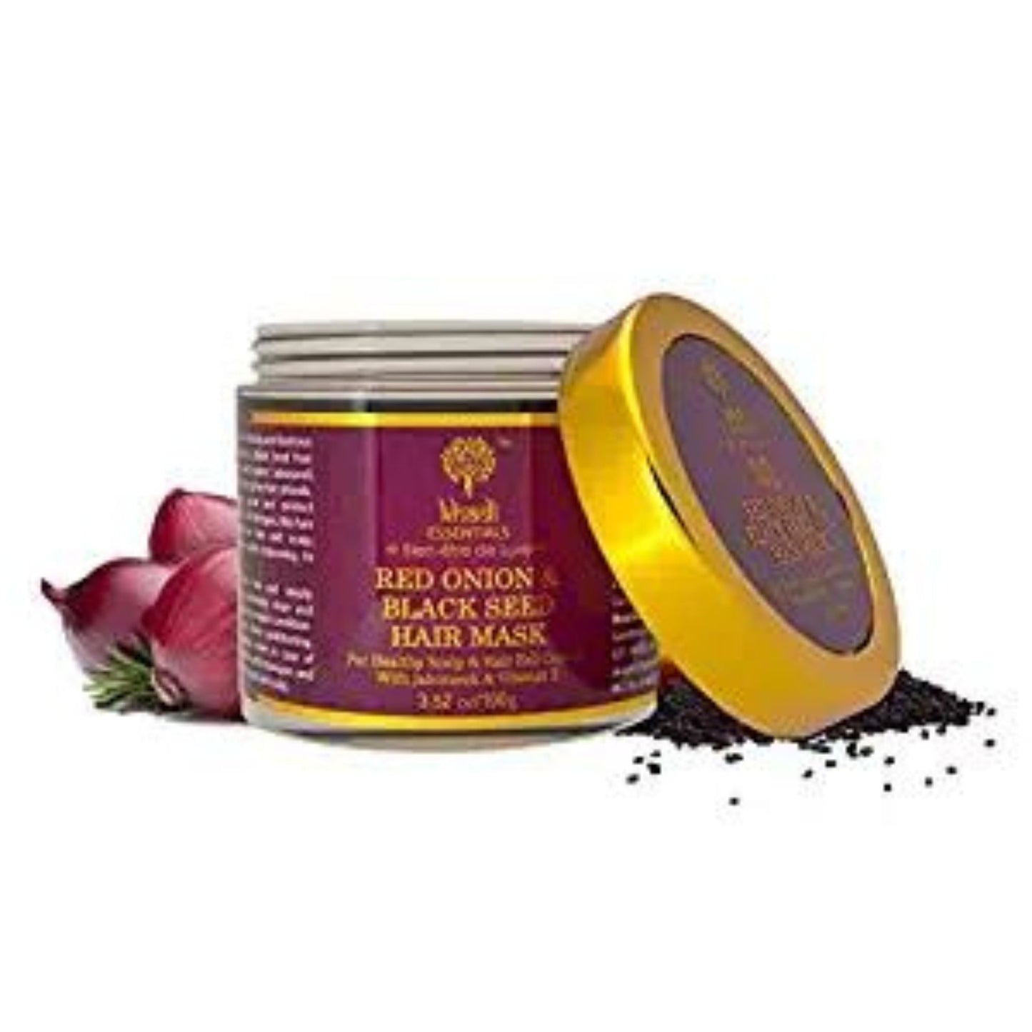Khadi Essentials Luxurious Ayurvedic Advanced Red Onion Black Seed Oil with Jaborandi for Hair Fall Control Hair Mask