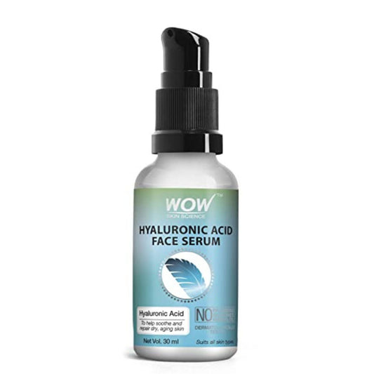 WOW Skin Science Hyaluronic Acid Moisturising Face Serum - Soothing & Repairing Dry and Aging Skin - For All Skin Types - No Parabens, Silicones & Mineral Oil- 30ml