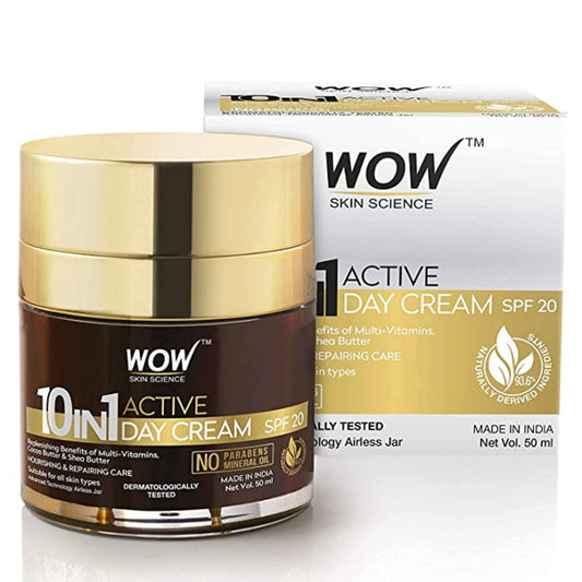 WOW Skin Science Cream 10 in 1 Age Miracle Face Cream- Day Cream With SPF 20- No Parabens & Mineral Oil - 50mL