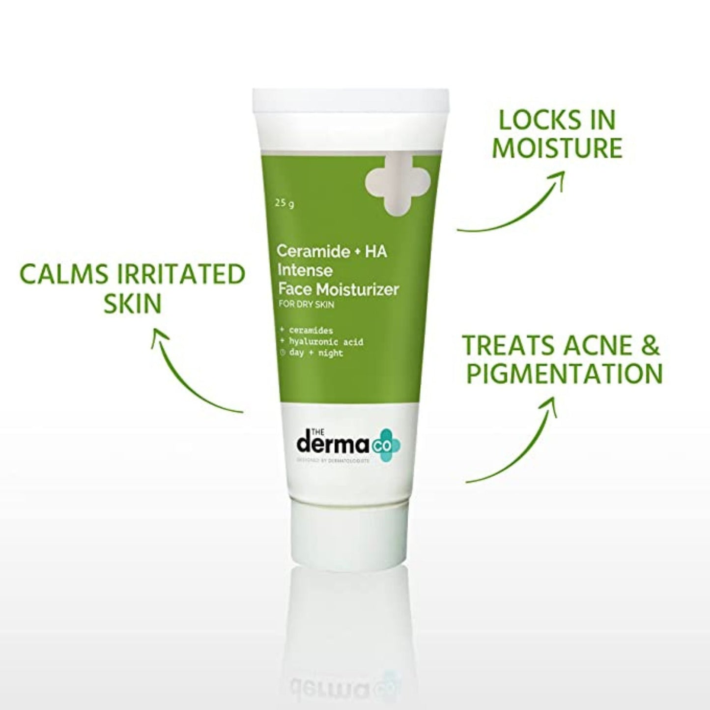 The Derma Co Ceramide + HA Intense Face Moisturizer, Dry Skin Moisturiser - 25 gm(dermaco)