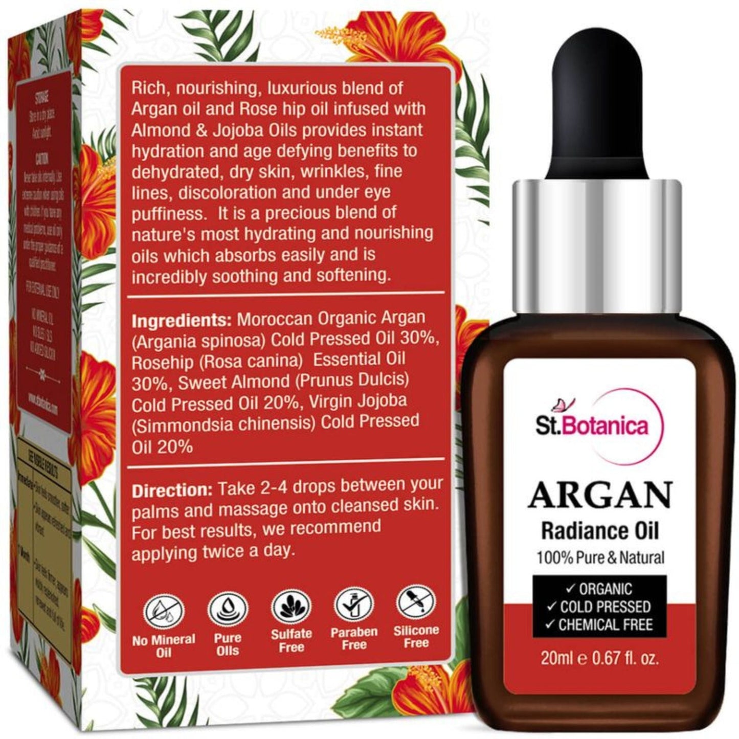 St Botanica ARGAN RADIANCE FACE OIL, 20ML