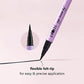 Plum Eye-Swear-By Eyeliner Pen | Flexible Felt-Tip | Smudge-Proof | 100% Vegan & Cruelty Free | 01 Black (ELN4628)
