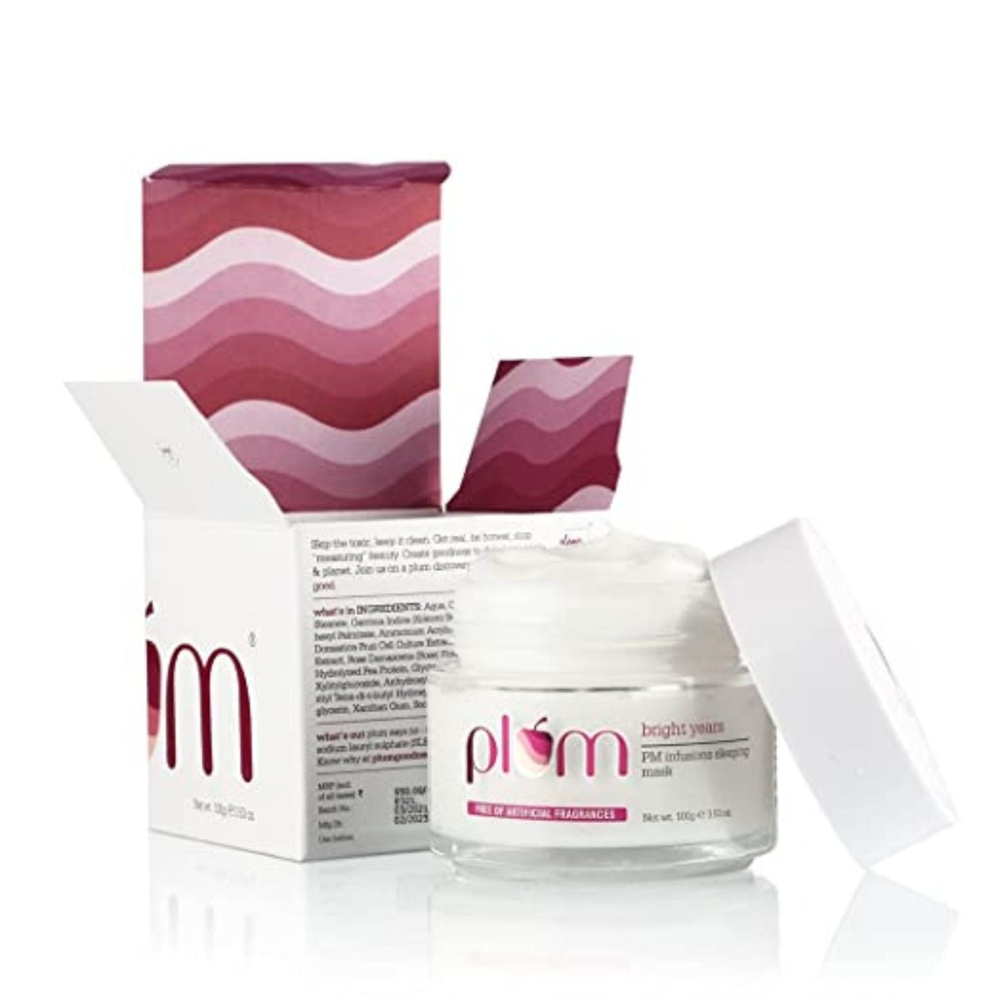 Plum Bright Years PM Infusions Sleeping Face Mask | Rich in Plant Stem Cell Extracts | Infused with Kokum Butter | Overnight mask | Skin Firming | All Skin Types | 100g