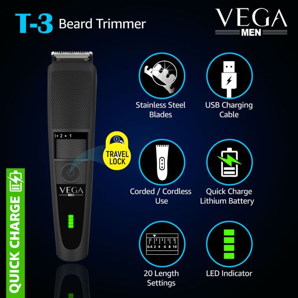 Vega T3 Beard Trimmer - VHTH-19
