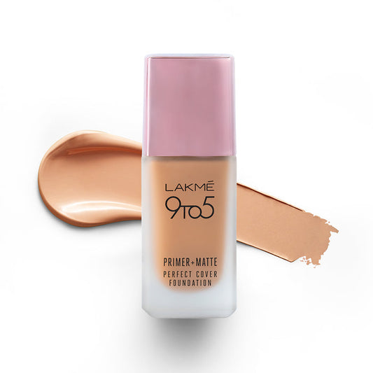 Lakmé 9 To 5 Primer + Matte Perfect Cover Foundation - W160 Warm Sand