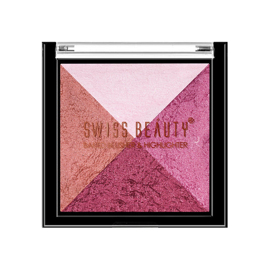 Swiss Beauty Baked Blusher & Highlighter Shade - 2