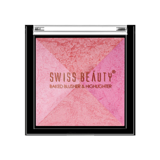 Swiss Beauty Baked Blusher & Highlighter Shade - 4