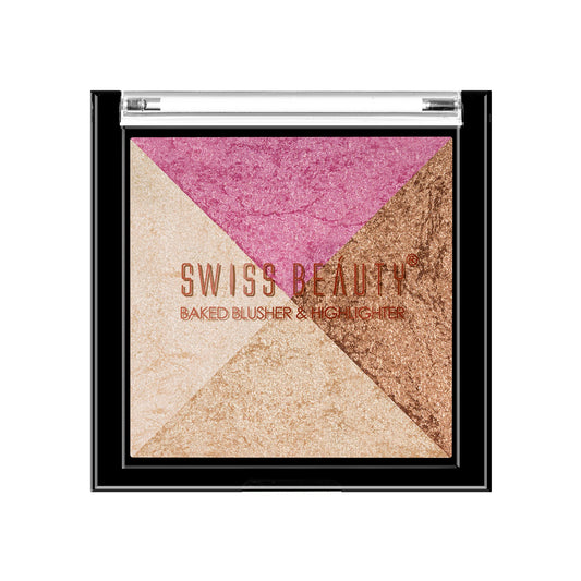 Swiss Beauty Baked Blusher & Highlighter Shade - 5