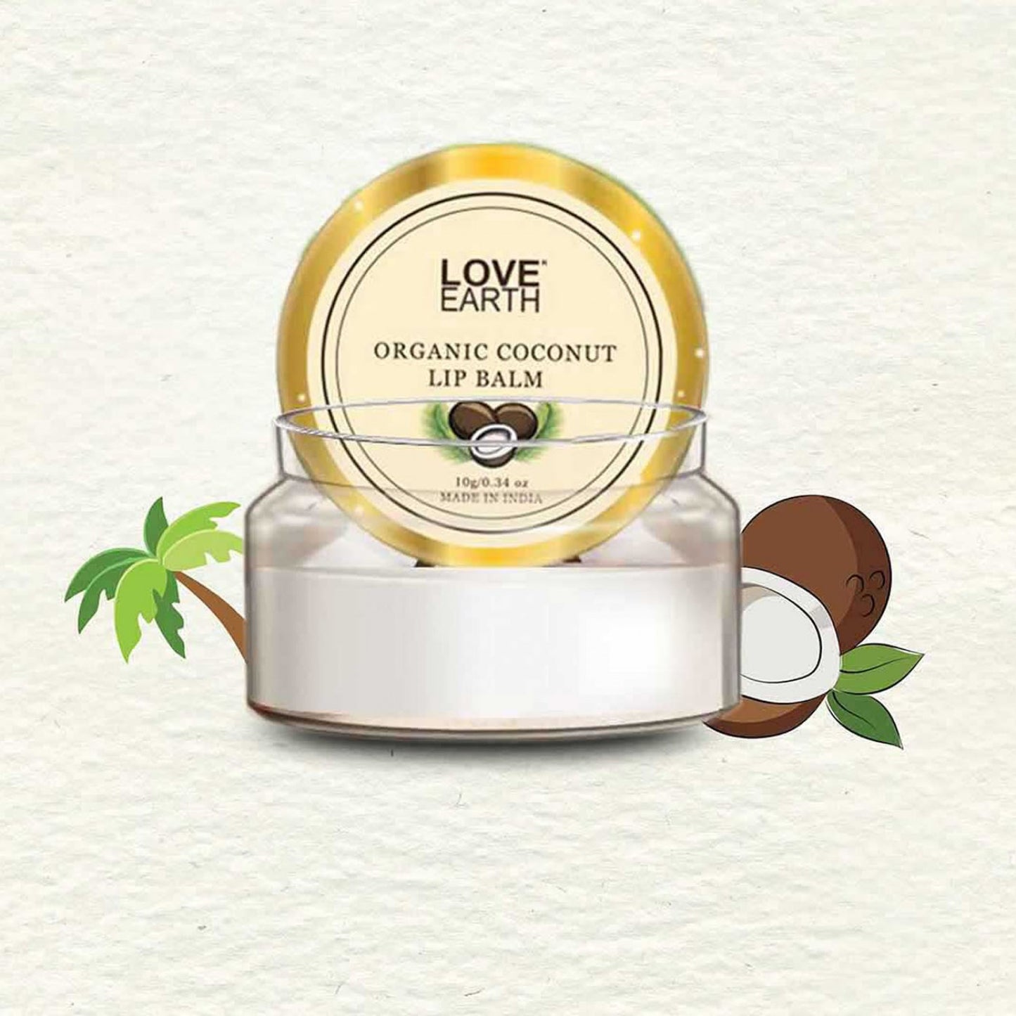 Love Earth Organic Coconut Lip Balm - 10g
