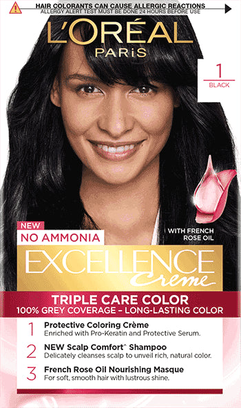 L'OREAL Excellence Crème Regular Black (87.5g + 72ml)