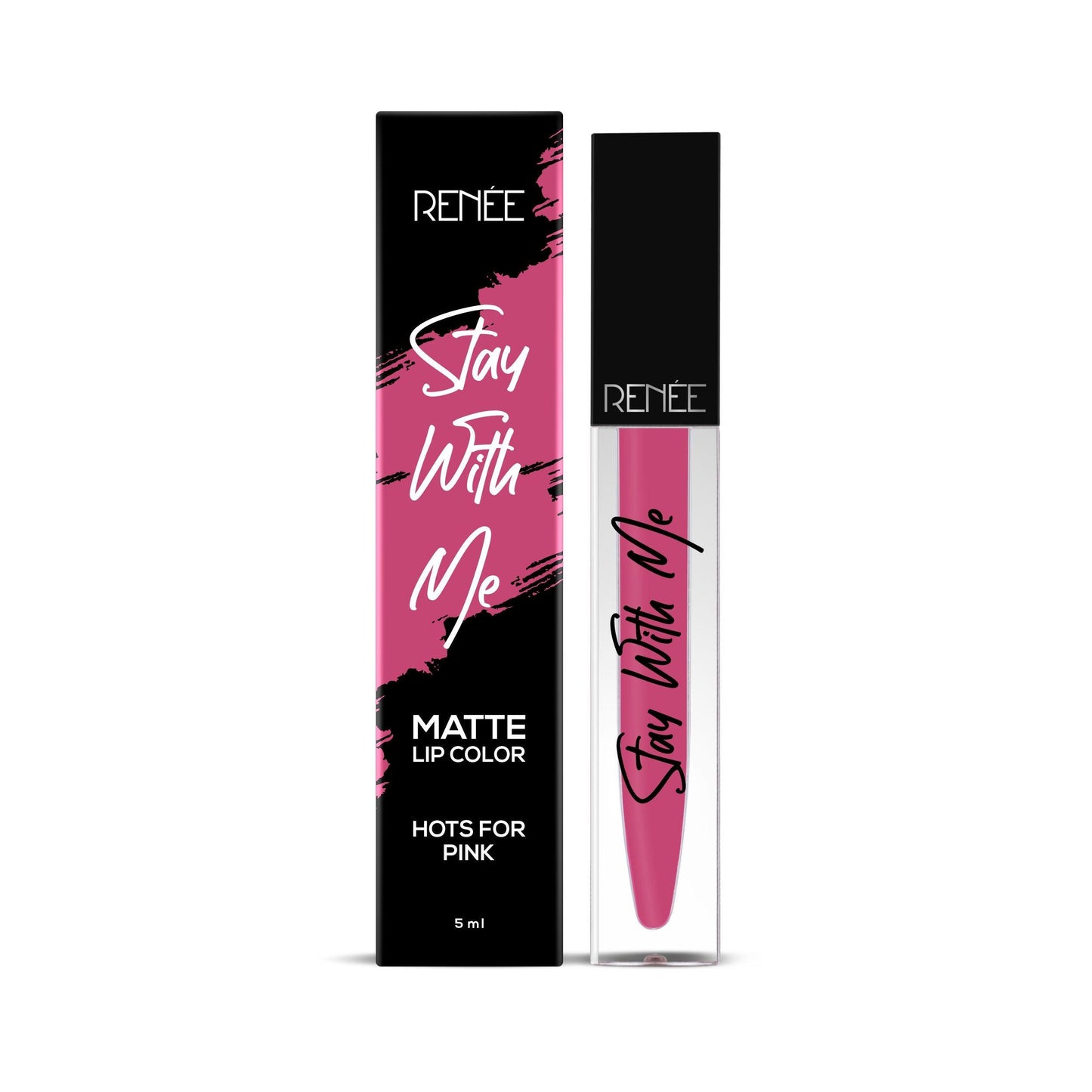 Renee Stay With Me Matte Liquid Lip Color 5ml - Hots For Pink