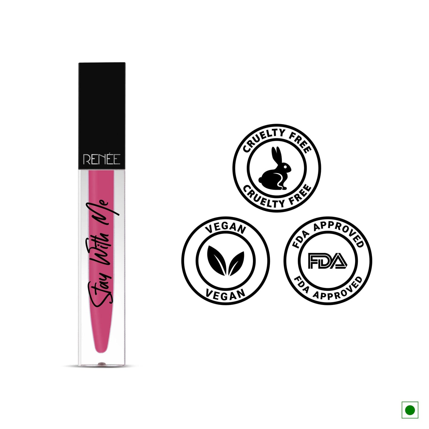 Renee Stay With Me Matte Liquid Lip Color 5ml - Hots For Pink