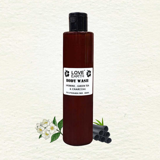 Love Earth Body Wash-Jasmine, Green Tea & Charcoal - 220ml