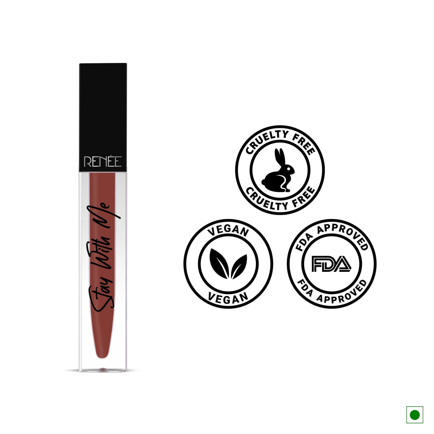 Renee Stay With Me Matte Liquid Lip Color 5ml - Play Of Clay